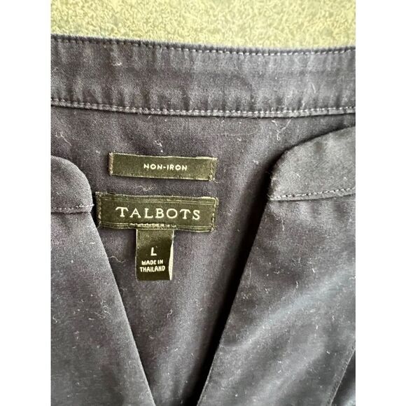 Talbots dress navy blue blouse size L - Picture 3 of 6